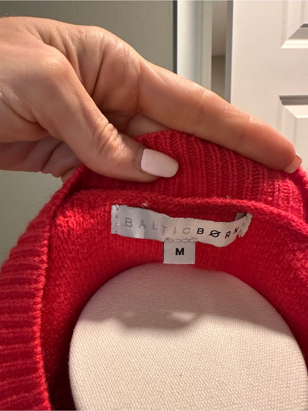 Baltic Born Raspberry Red Oversized Crewneck Sweater - Picture 7 of 7